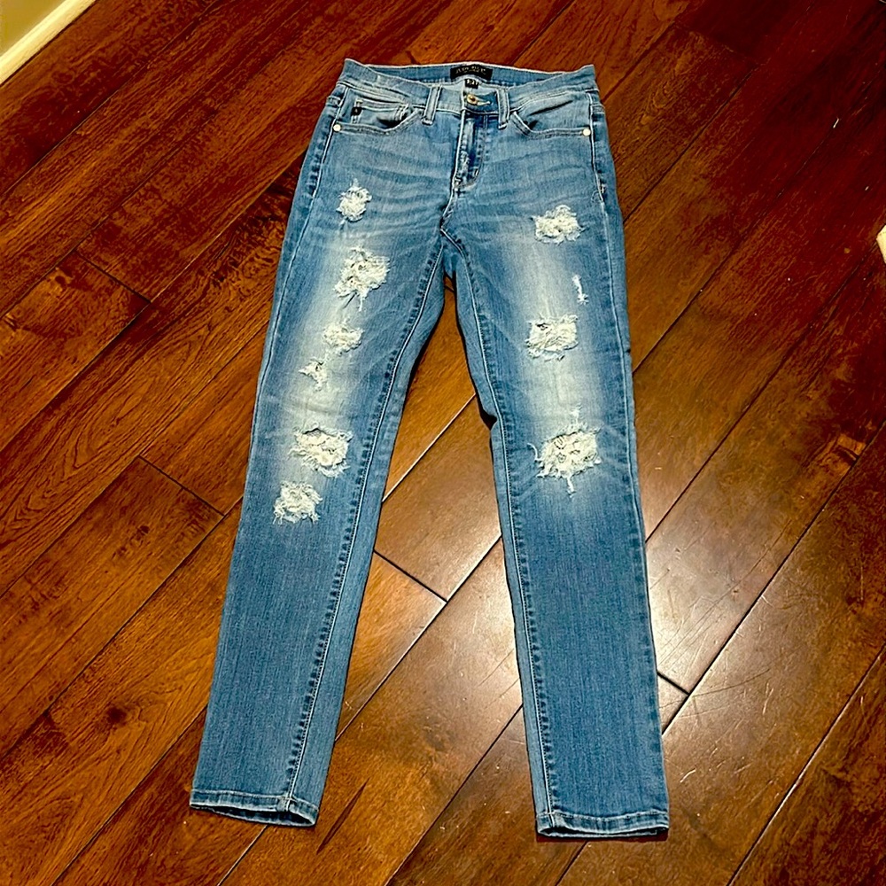 Judy Blue Lace Patch Skinny Jeans